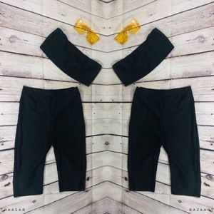 2 piece tube top and biker shorts